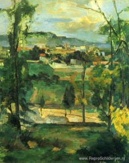 Dorp achter bomen Dorp achter bomen