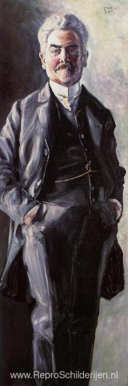 Portret van Leopold Czihaczek, staand Portret van Leopold Czihaczek, staand