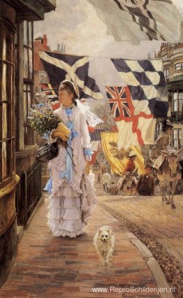Een feestdag in Brighton (zeevlaggen van verschillende Europese Een feestdag in Brighton (zeevlaggen van verschillende Europese