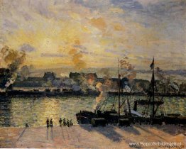 Zonsondergang, de haven van Rouen (stoomboten) Zonsondergang, de haven van Rouen (stoomboten)