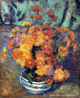 Vaas met chrysanten Vaas met chrysanten