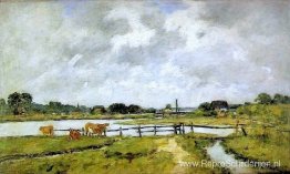 De Vallei van de Touques. Koeien in de Weide. De Vallei van de Touques. Koeien in de Weide.