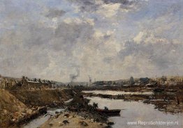 Fecamp, de binnenhaven in aanbouw Fecamp, de binnenhaven in aanbouw