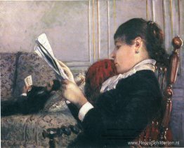 Interieur, lezende vrouw Interieur, lezende vrouw