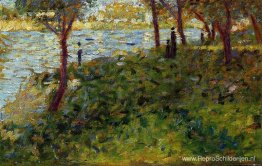 Landschap met figuur. Studie voor 'La Grande Jatte' Landschap met figuur. Studie voor 'La Grande Jatte'