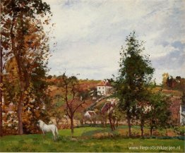 Landschap met een wit paard in een veld, L'Ermitage Landschap met een wit paard in een veld, L'Ermitage