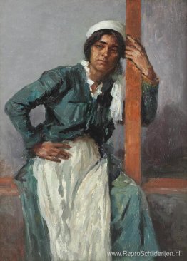Zigeunervrouw in de veranda Zigeunervrouw in de veranda