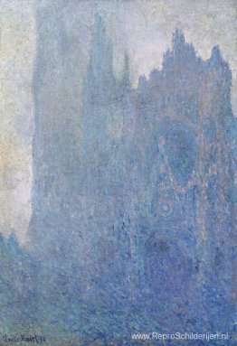 Kathedraal van Rouen in de mist Kathedraal van Rouen in de mist