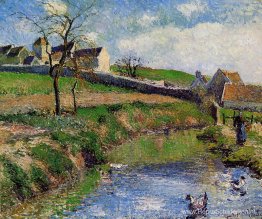 Gezicht op een boerderij in Osny Gezicht op een boerderij in Osny