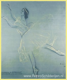 Affiche voor de 'Saison Russe' in het Theater du Chatelet Affiche voor de 'Saison Russe' in het Theater du Chatelet