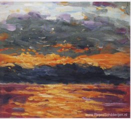 Zonsondergang boven de zee Zonsondergang boven de zee