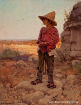 Geitenherder in de steengroeve van San Antonio Geitenherder in de steengroeve van San Antonio