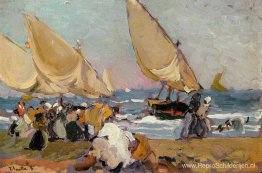 Zeilschepen op een winderige dag, Valencia Zeilschepen op een winderige dag, Valencia