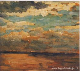 Zonsondergang boven de zee Zonsondergang boven de zee