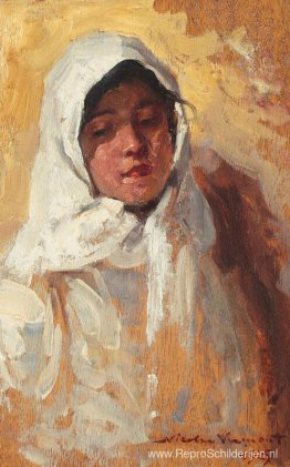 Boerin met witte hoofddoek Boerin met witte hoofddoek