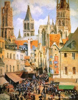 De oude markt in Rouen De oude markt in Rouen