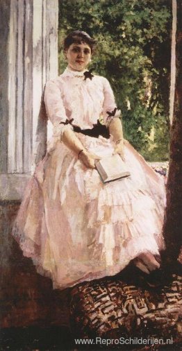 Portret van de kunstenaar Tatiana Spiridonovna Lyubatovich Portret van de kunstenaar Tatiana Spiridonovna Lyubatovich