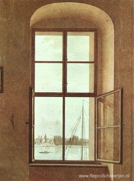 Uitzicht vanuit het kunstenaarsatelier, raam links Uitzicht vanuit het kunstenaarsatelier, raam links