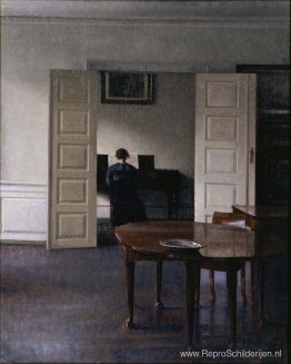 Interieur met Ida die piano speelt Interieur met Ida die piano speelt