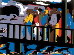 Confrontatie bij de brug uit de serie Not Songs of Loyalty Alone Confrontatie bij de brug uit de serie Not Songs of Loyalty Alone