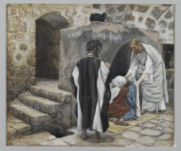 De genezing van de schoonmoeder van Petrus (La guérison de la be De genezing van de schoonmoeder van Petrus (La guérison de la be