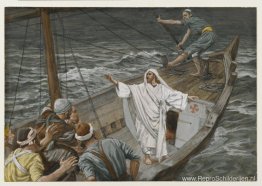 Jezus kalmeert de storm Jezus kalmeert de storm