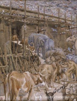 De dieren gaan de ark binnen De dieren gaan de ark binnen