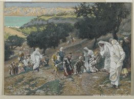 Jezus geneest blinden en lammen op de berg Jezus geneest blinden en lammen op de berg