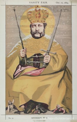 Soevereinen nr. 40 Karikatuur van Alexander II van Rusland Soevereinen nr. 40 Karikatuur van Alexander II van Rusland