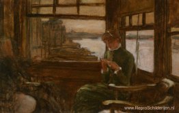 Studie van Cathlene Newton in een Thames Tavern Studie van Cathlene Newton in een Thames Tavern