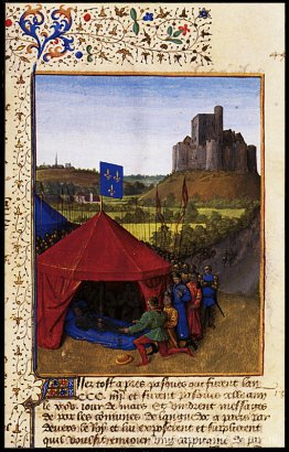 De dood van Bertrand du Geusclin (ca.1320-80) in Chateauneuf-de- De dood van Bertrand du Geusclin (ca.1320-80) in Chateauneuf-de-