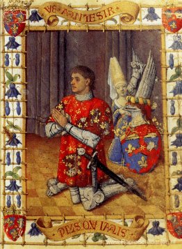 Simon De Varie knielt in gebed Simon De Varie knielt in gebed