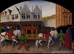 Aankomst van keizer Karel IV voor Saint Denis Aankomst van keizer Karel IV voor Saint Denis