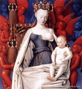 Madonna en Kind. Linkerpaneel van tweeluik de Melun Madonna en Kind. Linkerpaneel van tweeluik de Melun