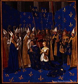 Kroning van Lodewijk VIII en Blanche van Castilië in Reims Kroning van Lodewijk VIII en Blanche van Castilië in Reims