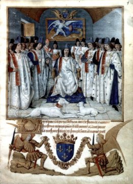 Lodewijk XI is voorzitter van het kapittel van Saint Michel Lodewijk XI is voorzitter van het kapittel van Saint Michel