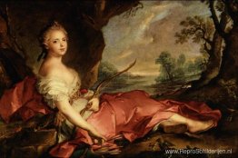Portret van Mary Adelaide van Frankrijk als Diana Portret van Mary Adelaide van Frankrijk als Diana