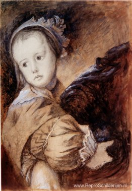 Kopie van een meisje in Van Dycks portret van De vrouw van Colyn Kopie van een meisje in Van Dycks portret van De vrouw van Colyn