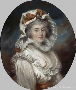 Portret van een meisje met een muts Portret van een meisje met een muts