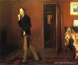 Robert Louis Stevenson en zijn vrouw Robert Louis Stevenson en zijn vrouw