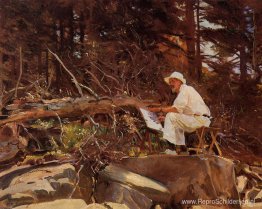 De kunstenaar schetst De kunstenaar schetst