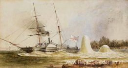 Het onderzoeksschip H.M.S. Merlijn ontsnapte begin augustus tern Het onderzoeksschip H.M.S. Merlijn ontsnapte begin augustus tern