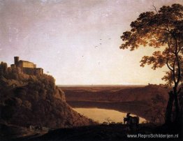 Uitzicht op het meer van Nemi Uitzicht op het meer van Nemi