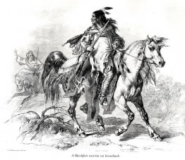 Blackfeet-krijger te paard Blackfeet-krijger te paard