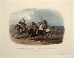 Paardenraces van Sioux-indianen bij Fort Pierre, bord 30 uit dee Paardenraces van Sioux-indianen bij Fort Pierre, bord 30 uit dee