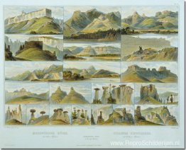 Opmerkelijke heuvels aan de Upper Missouri, bord 34 uit deel 2 v Opmerkelijke heuvels aan de Upper Missouri, bord 34 uit deel 2 v