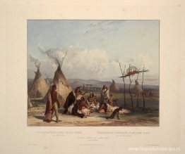Begrafenissteiger van een Sioux Chief nabij Fort Pierre, bord 11 Begrafenissteiger van een Sioux Chief nabij Fort Pierre, bord 11