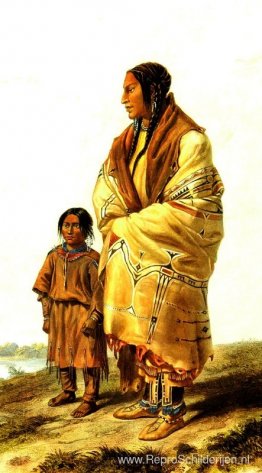 Dacota Woman en Assiniboin Girl, bord 9 uit deel 2 van 'Reizen i Dacota Woman en Assiniboin Girl, bord 9 uit deel 2 van 'Reizen i