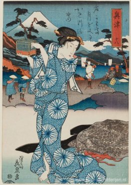 Okitsu, nr. 18 uit een titelloze serie van de drieënvijftig stat Okitsu, nr. 18 uit een titelloze serie van de drieënvijftig stat