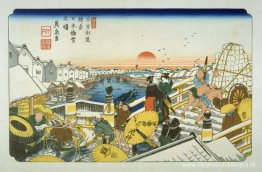 Nihonbashi, pl. 1 uit een facsimile-uitgave van Negenenzestig st Nihonbashi, pl. 1 uit een facsimile-uitgave van Negenenzestig st